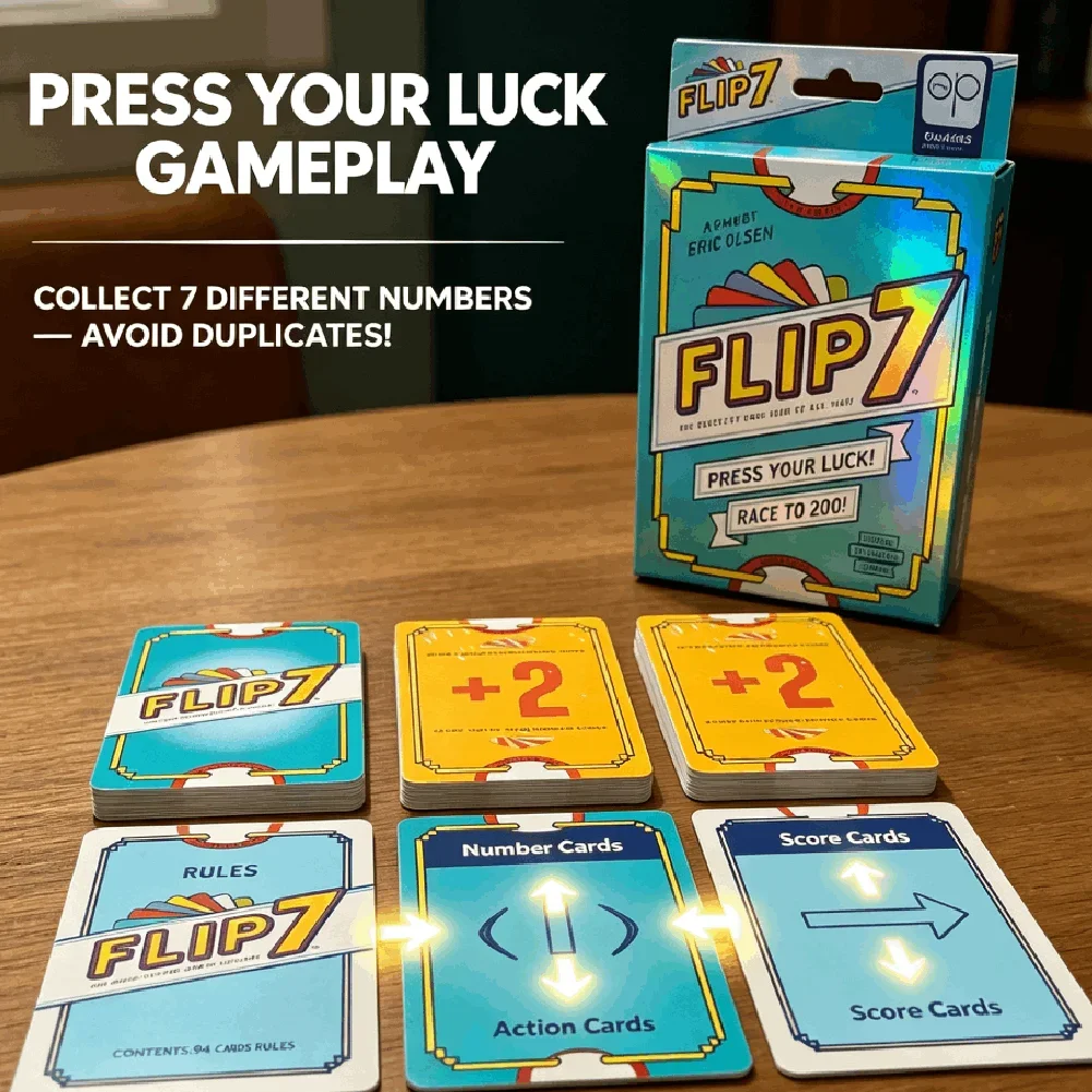 Strategy Board Game - Flip 7 Press Your Luck: Gioco